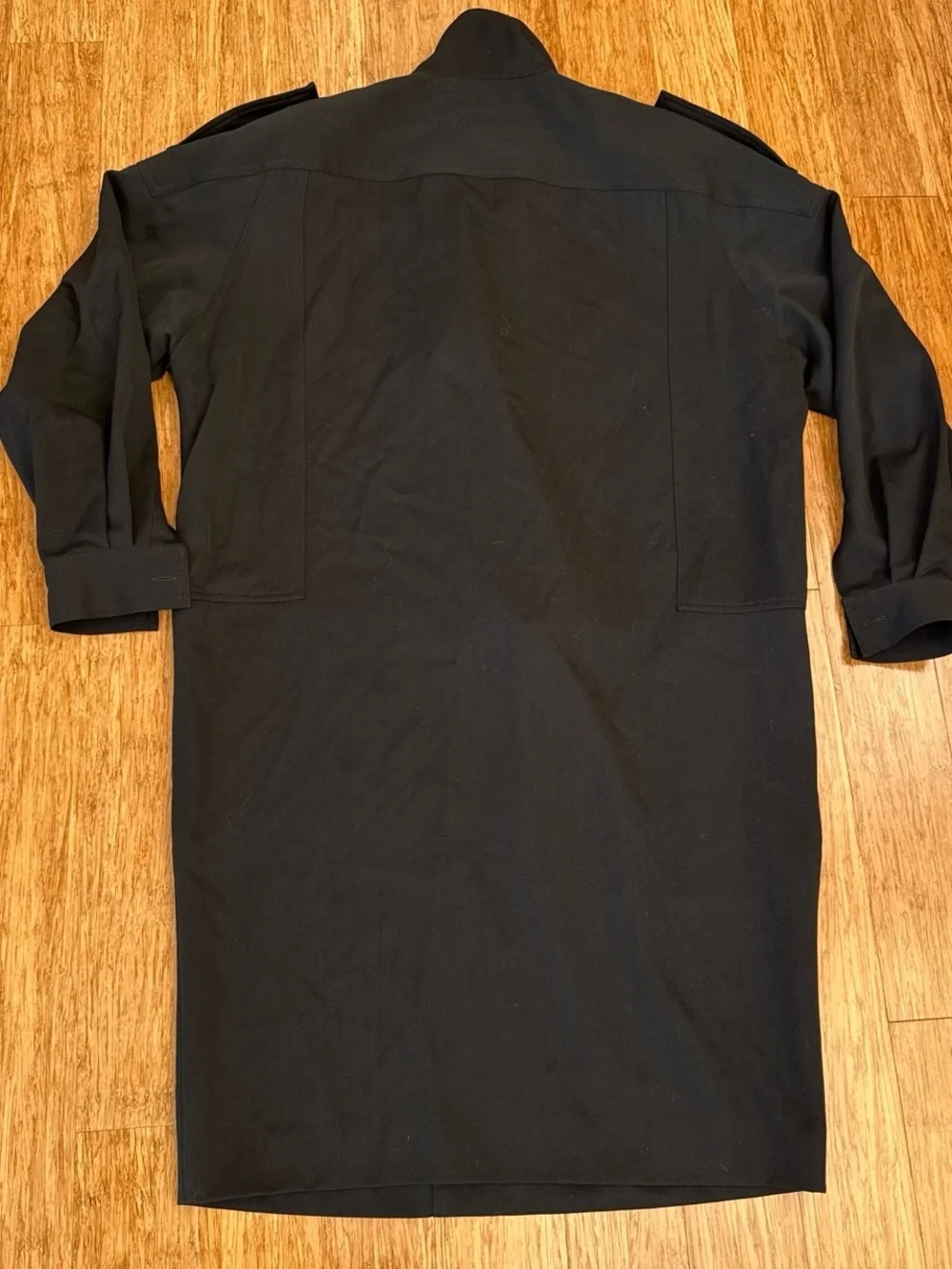 Saks Fifth Avenue vintage utility shirt dress black size 6